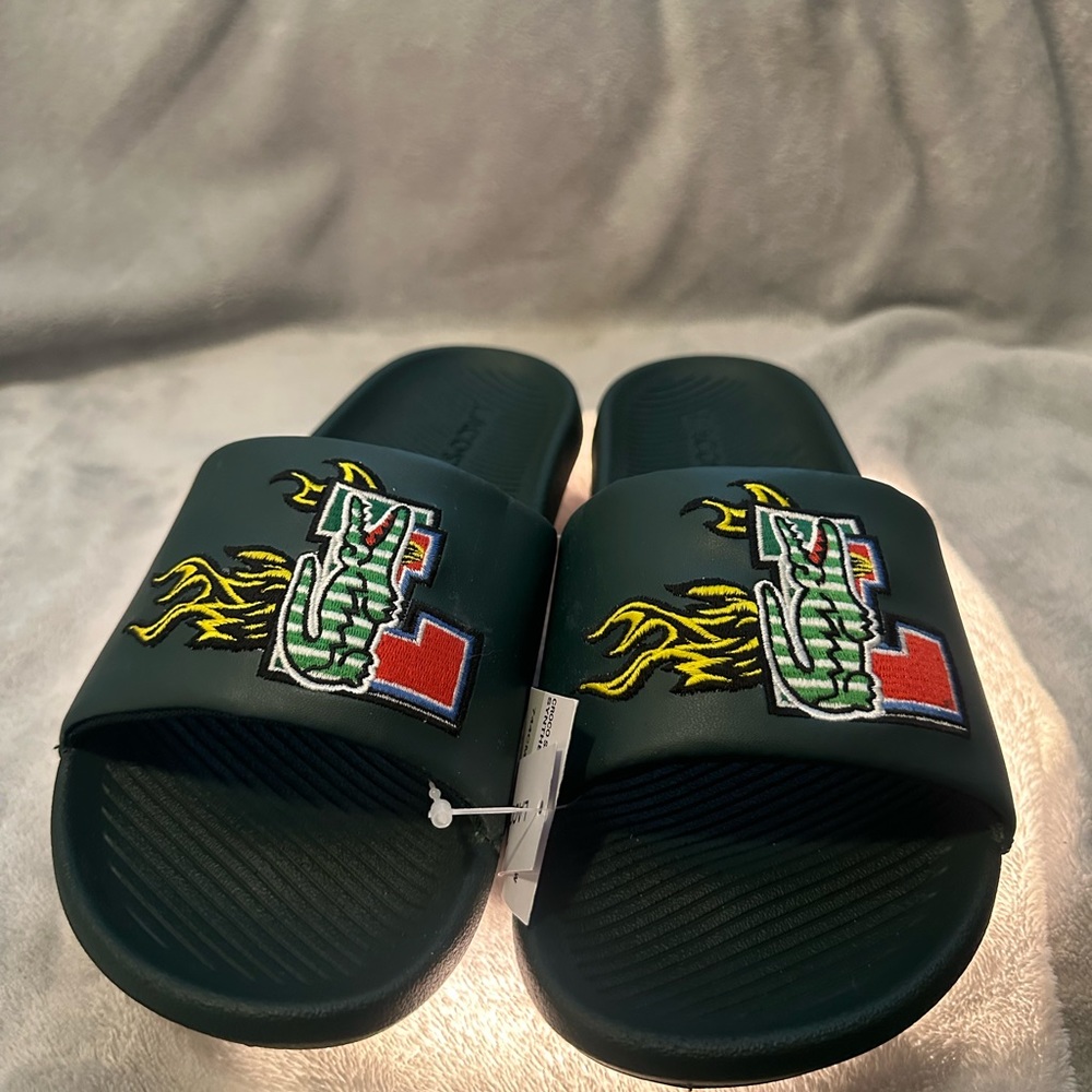 Men's Lacoste Croco Synthetic Slides